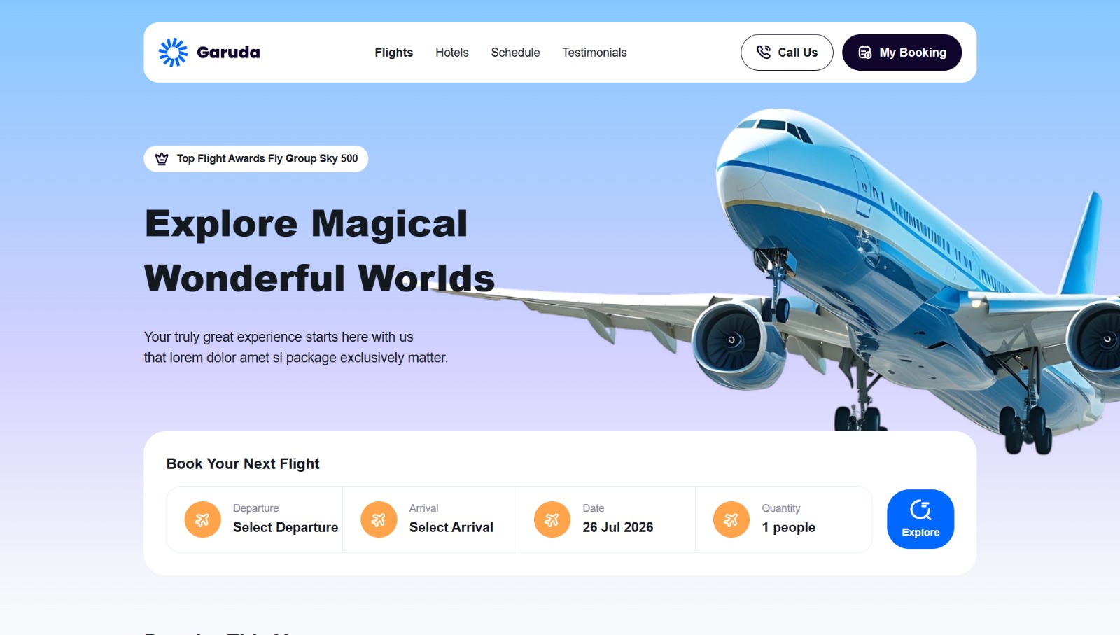 Tangkapan layar Web Booking Pesawat