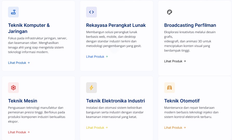 Tangkapan layar Sistem TEFA